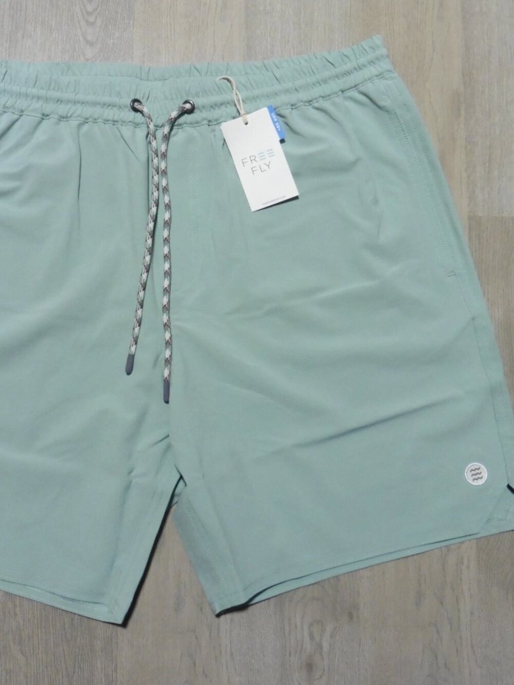 FREE FLY Mens M L XL ANDROS SHORTS OCEAN MIST GREEN STRETCH TRUNK FISHING SWIM